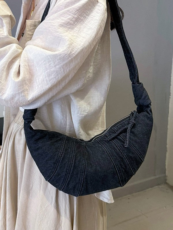 Women's Denim Stitching Dumpling High-grade Leisure Bags