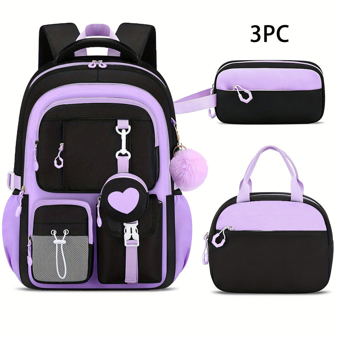 Burden Alleviation Large Capacity Love Three-piece Backpacks