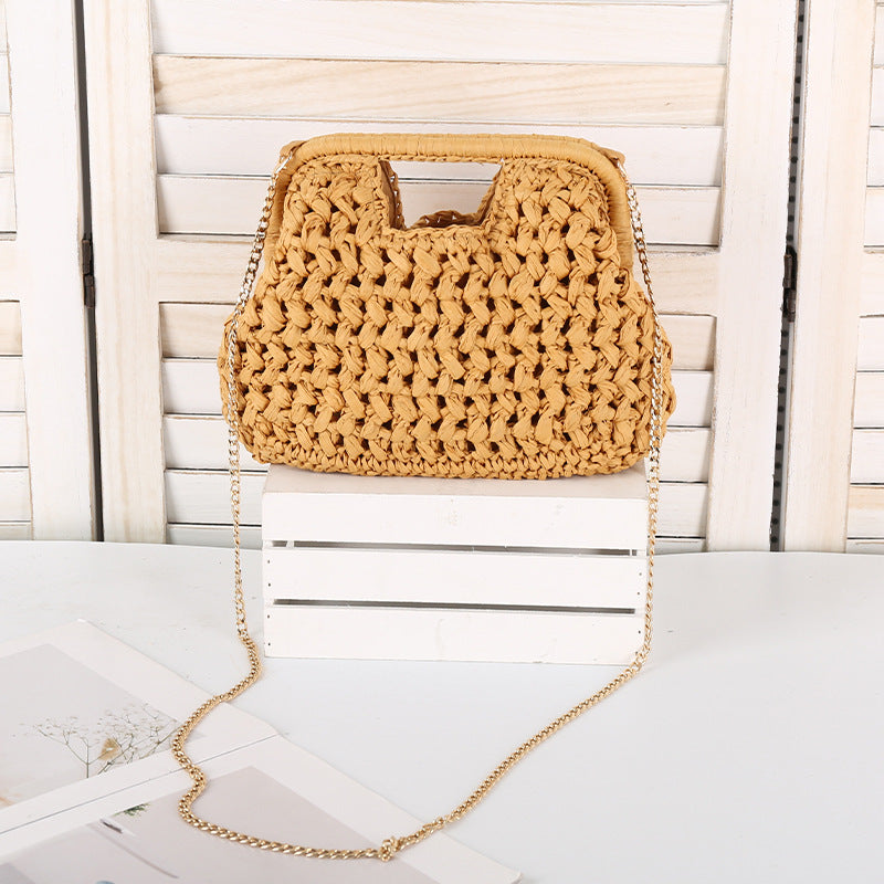 Women's Handmade Knitted Seaside Vacation Daily Leisure Portable Minority Bags
