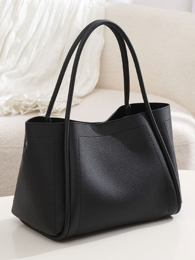 Women's Niche Soft Leather Vegetable Basket High Sense Large Women's Handbag