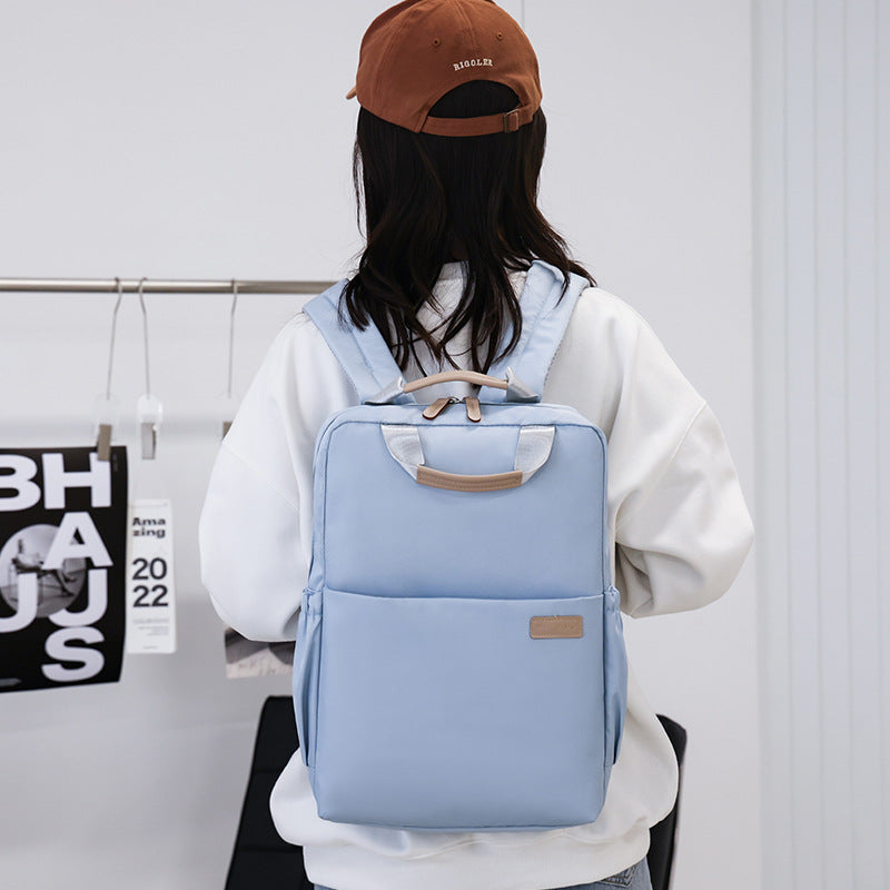 Large Capacity Computer Simple Solid Color Business Backpack