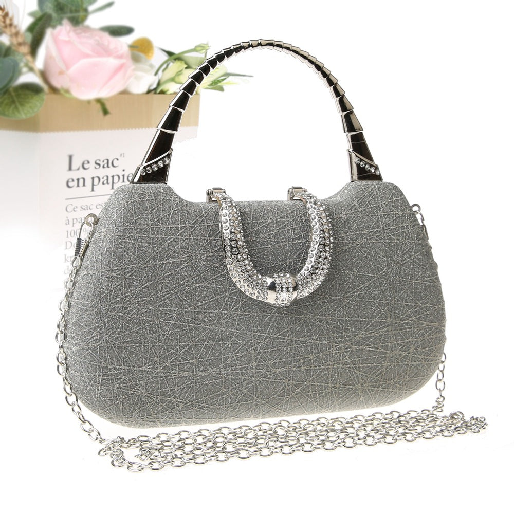 Women's Popular Thin Glittering Portable Clutch Dress Banquet Bags