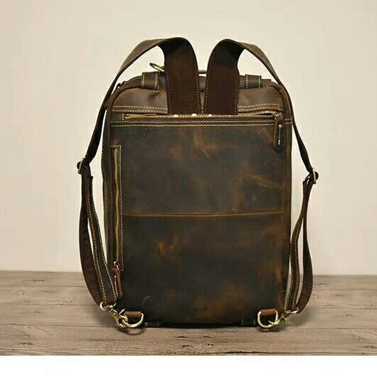 Pretty Men's Genuine Leather Portable Business Laptop Bags