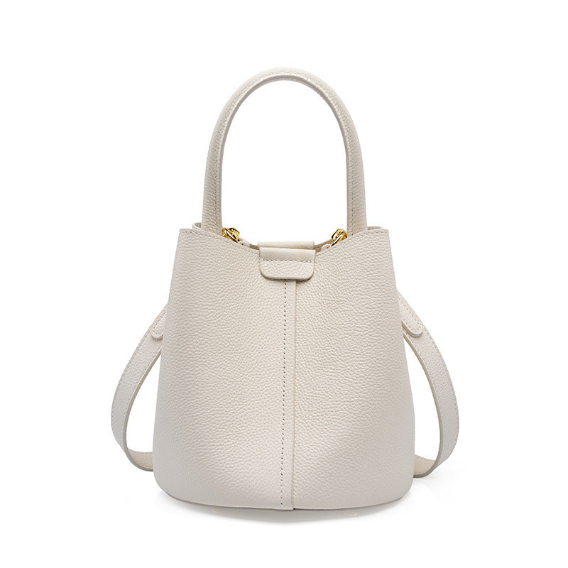 Women's High-grade Genuine Leather Vegetable Basket Portable Women's Handbag