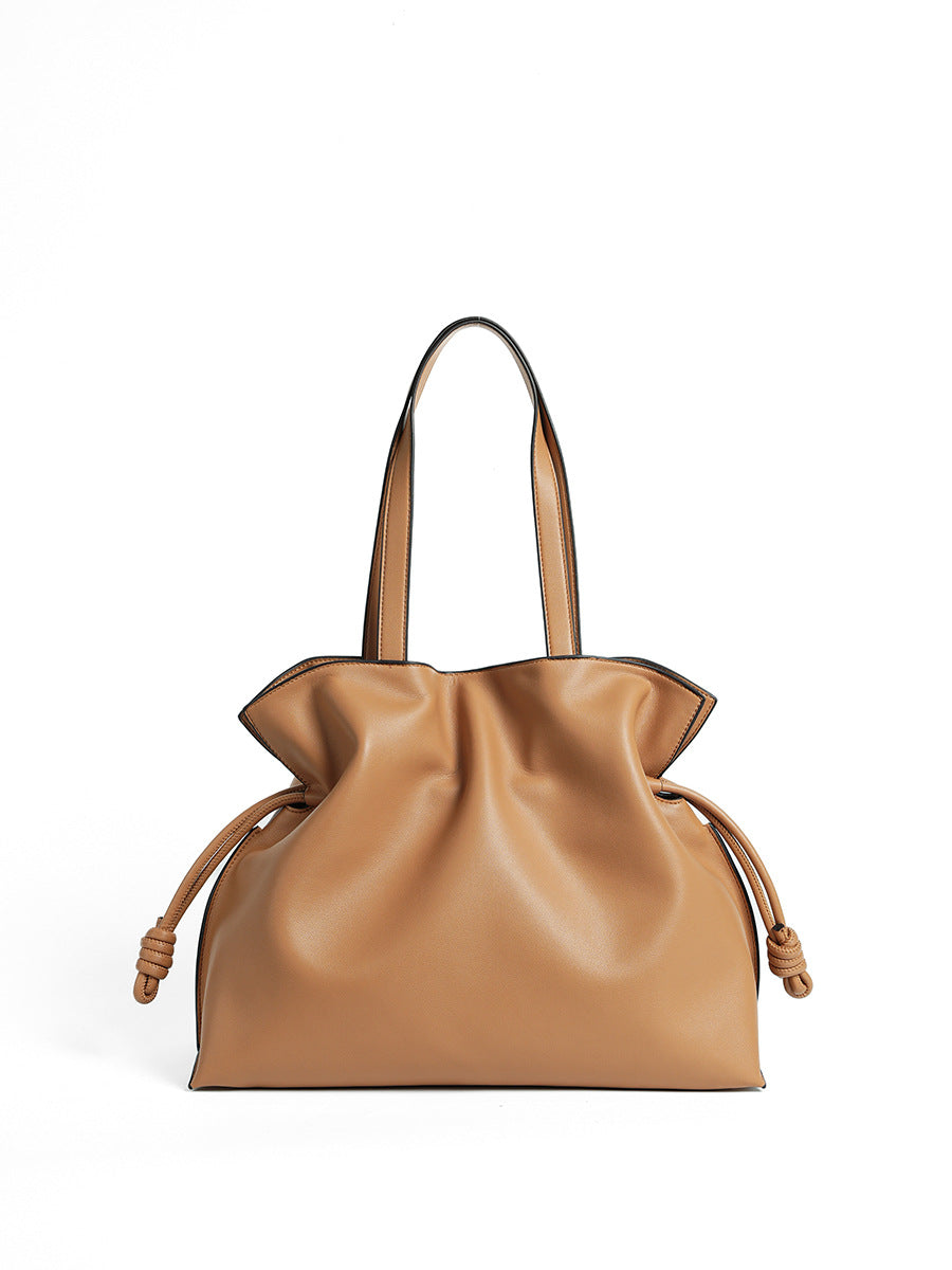 Women's High-grade Genuine Leather Portable Cowhide Design Tote Bags