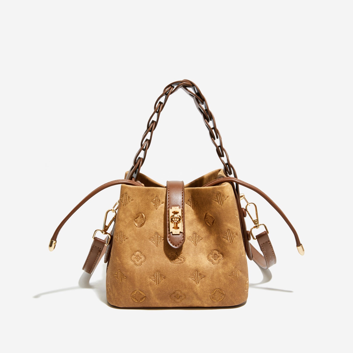 Women's Fashion Embossed Commute High Sense Bucket Bags