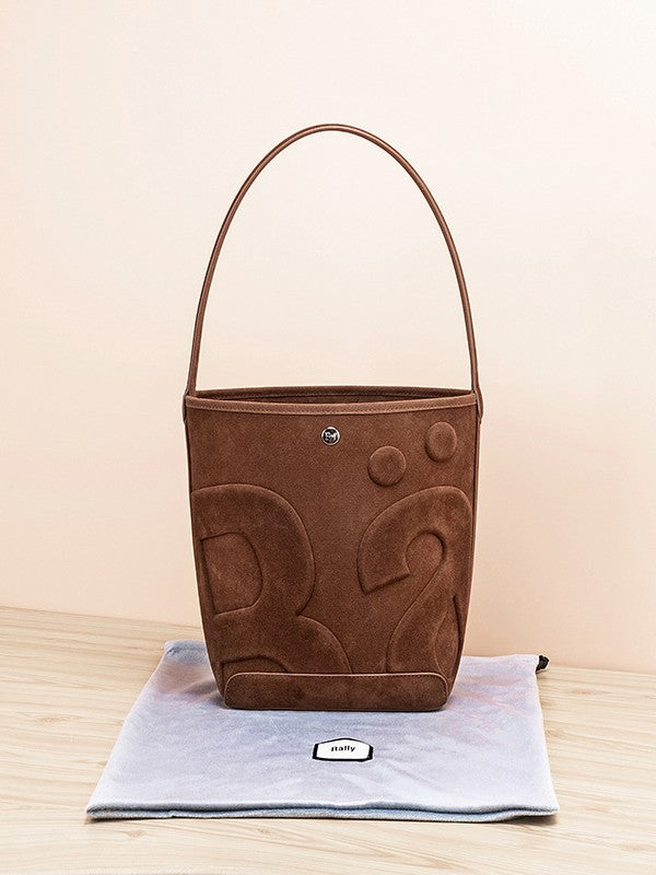Casual Thailand Letter Embossed Niche Fashion Bucket Bags