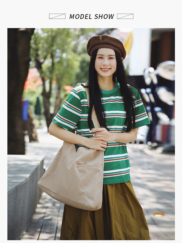 Style Simple Retro High-grade Large Capacity Pure Women's Shoulder Bag