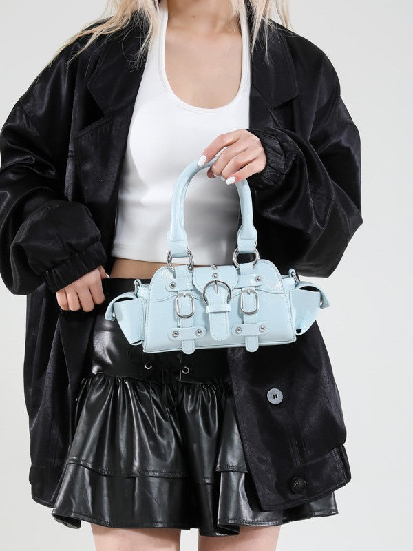 Women's Popular Fashion Western Style Solid Color Motorcycle Bags