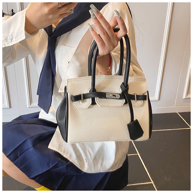 Women's Spring High-grade Contrast Color Portable Platinum Pouch Women's Messenger Bag