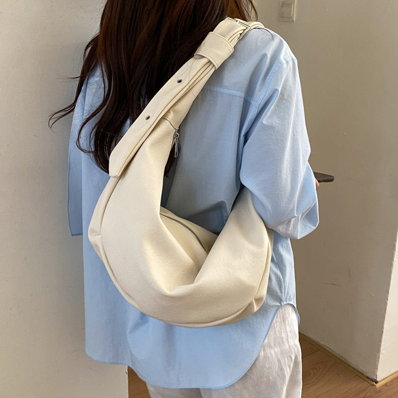Women's Fashion Popular Solid Color Commuting Dumpling Women's Shoulder Bag