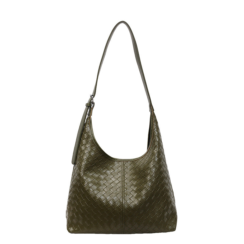 Women's Weaving Large Capacity Commuter Advanced Retro Simple Women's Shoulder Bag