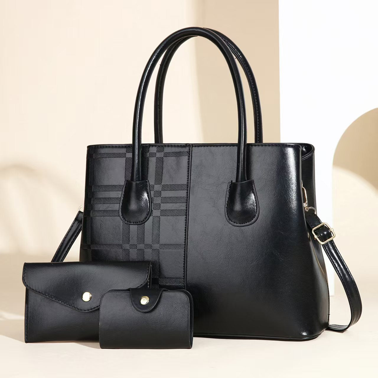 Women's Large Capacity Portable Fashion Striped Women's Shoulder Bag