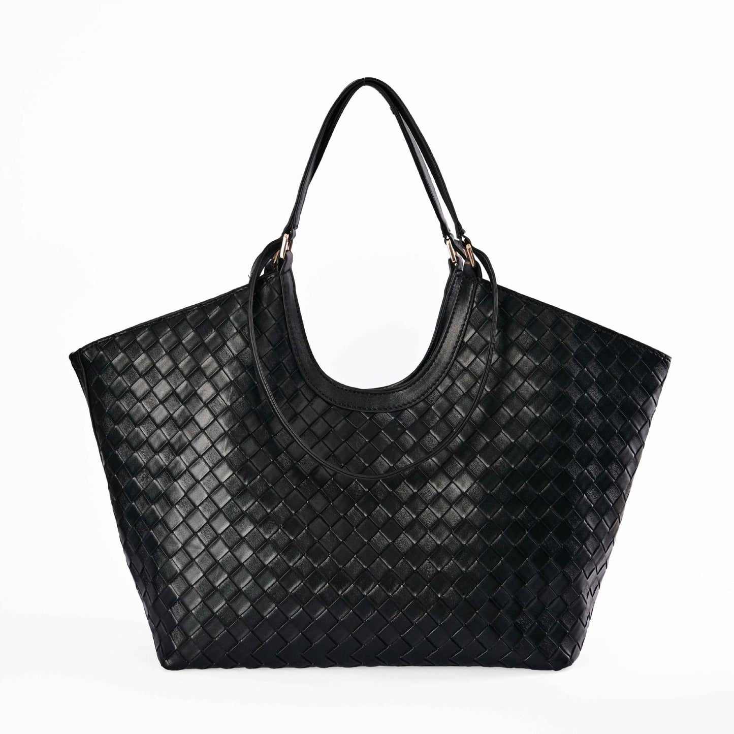 Brown Woven Embossed Fashion Large Capacity With Tote Bag