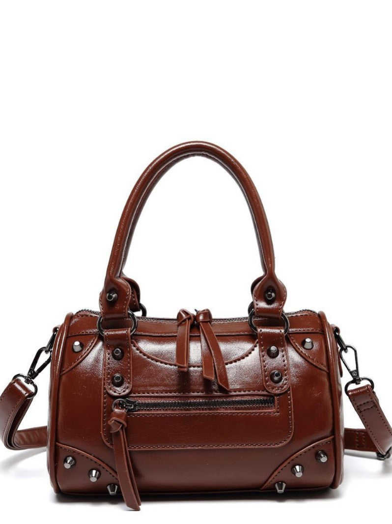 Women's Fashion Rivet Large Capacity Pillow Bowling Bags