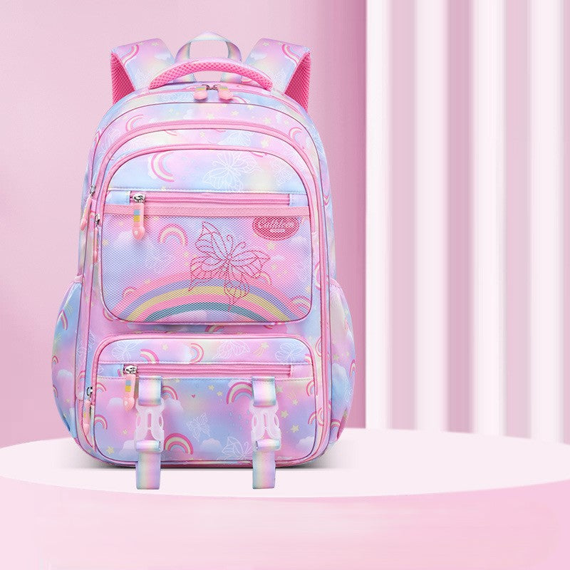 Rainbow Butterfly Sweet Princess Lightweight Upgraded Backpacks