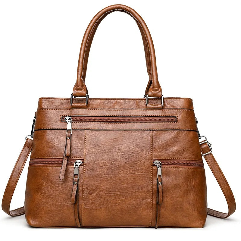Women's Fashionable High-grade Retro Simple Large Capacity Women's Handbag