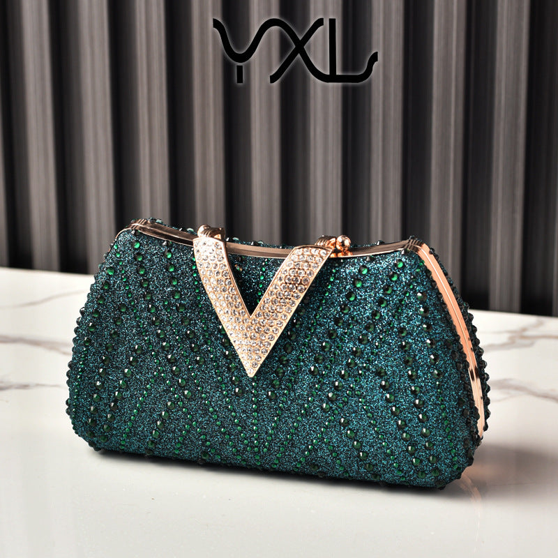 Rhinestone Banquet Dress Garment Luxury Party Dinner Bag