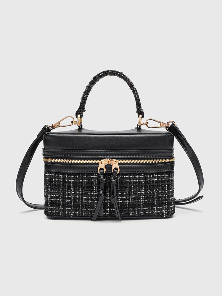 Women's Box Woolen Fabric Chain Stylish Advanced Small Square Bag