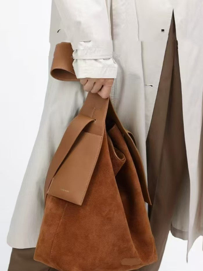 Suede Under The Mountain Lazy Commuter Large Capacity Tote Bags