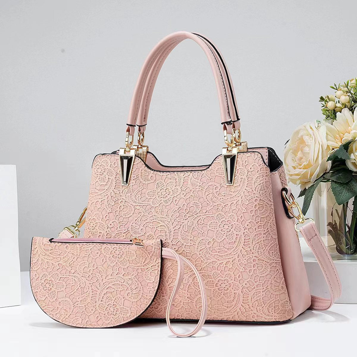 Women's Capacity Elegant Two-piece Set Portable Fashion Bags