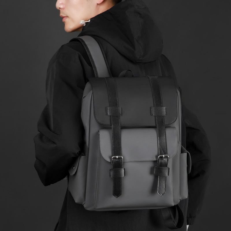 Men's Waterproof Fashion Simple Commute Computer Large Backpacks