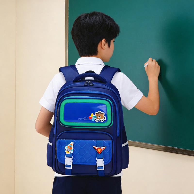 Boys Grade Large Capacity Burden Reduction Spine Protection Super Primary School Bag