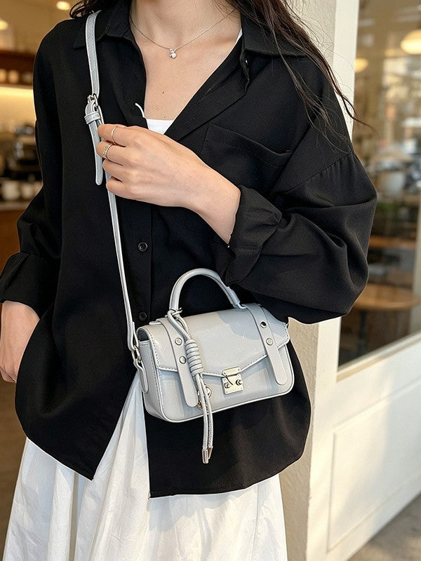 Women's Textured Portable Pouch Fashion Western Style Small Square Bag