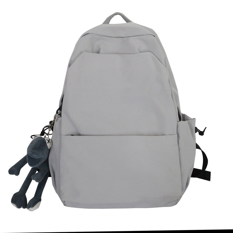 Men's Mori Style Large Capacity Solid Color Trendy Korean College Student Schoolbag