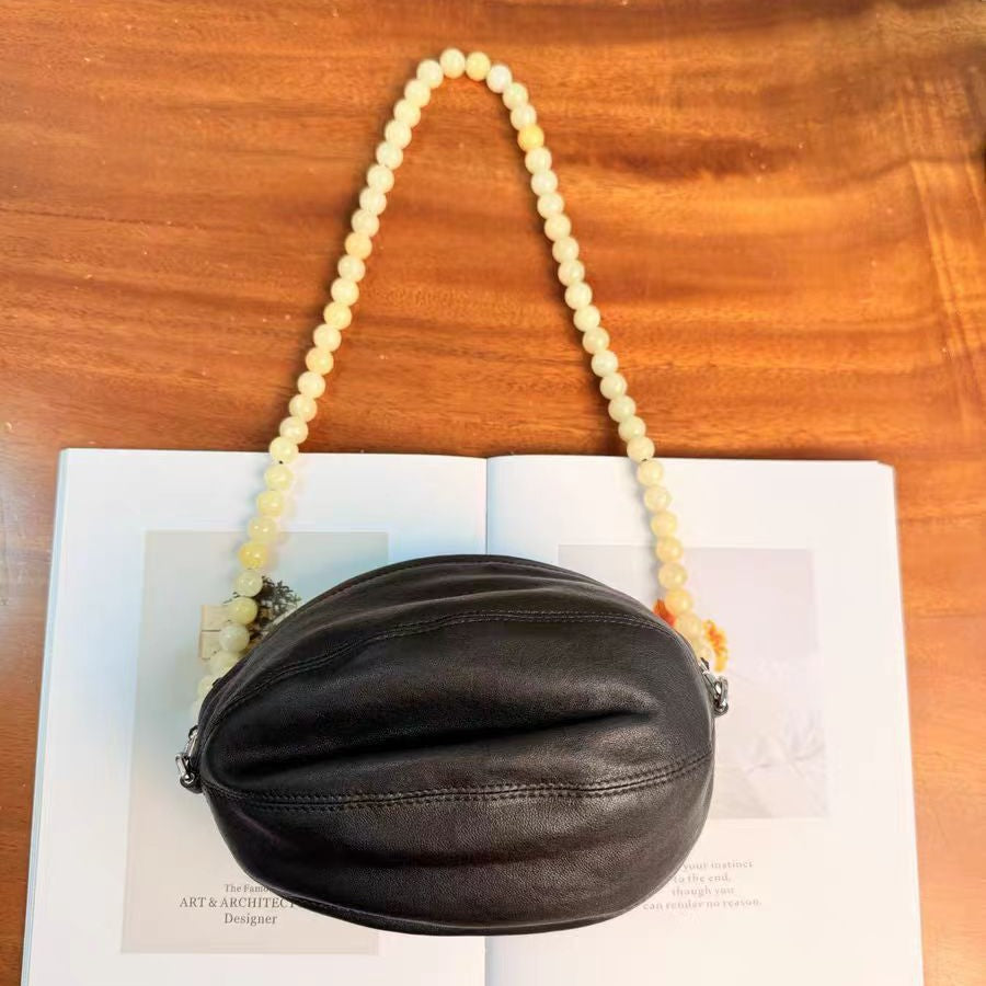 Women's Rugby Genuine Leather Versatile Chain Vegetable Tanned Bags