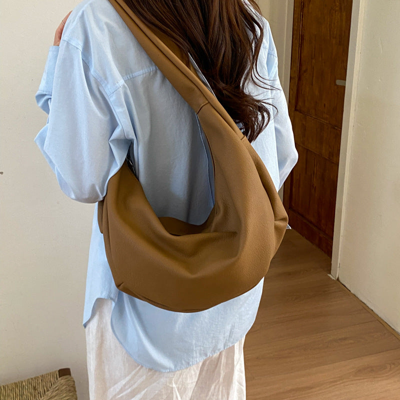 Women's Fashion Popular Solid Color Commuting Dumpling Women's Shoulder Bag