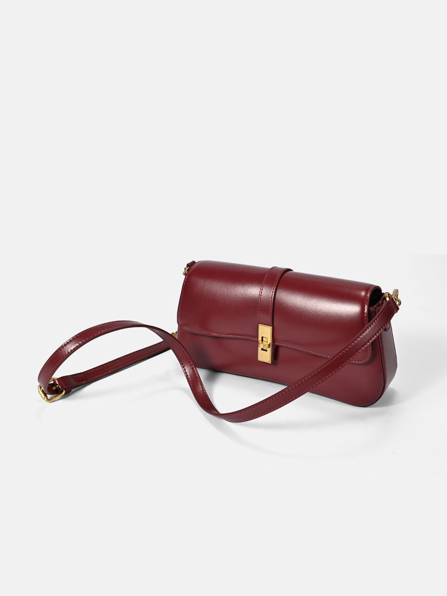 Women's Niche Baguette High-grade Underarm Genuine Leather Women's Messenger Bag
