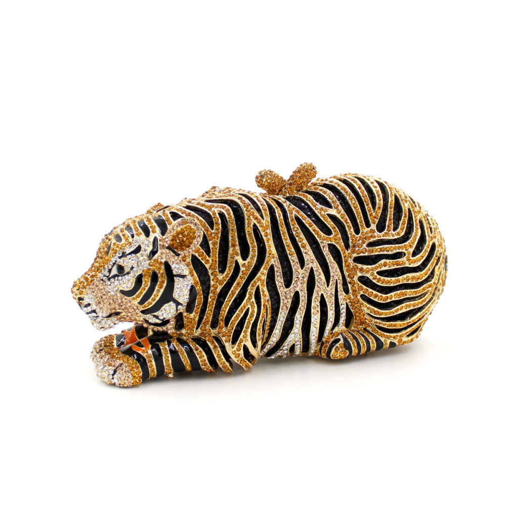 Women's Tiger Diamond Party Hand-held Home Decoration Evening Bags
