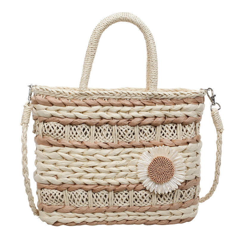 Women's Hand-woven Holiday Straw Large Capacity Vegetable Women's Messenger Bag