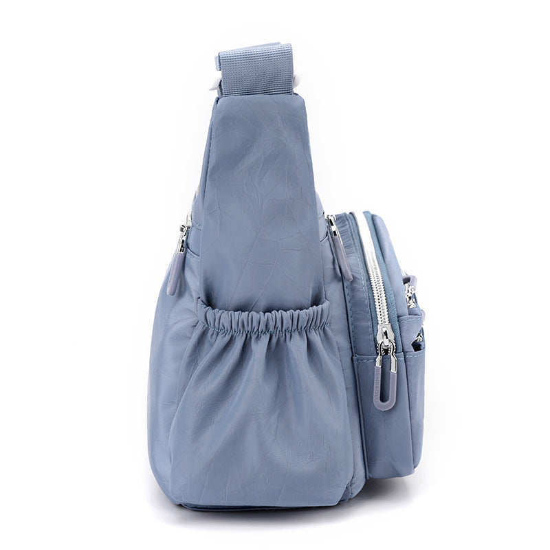 Simple Trendy Large Capacity Textured Nylon Women's Shoulder Bag