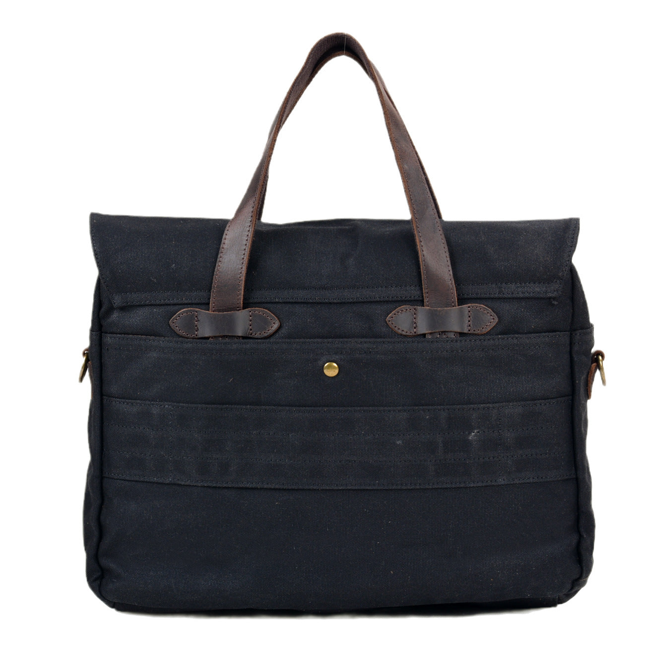 Men's Wax Canvas Waterproof Hard-wearing Portable Business Soft Men's Briefcase