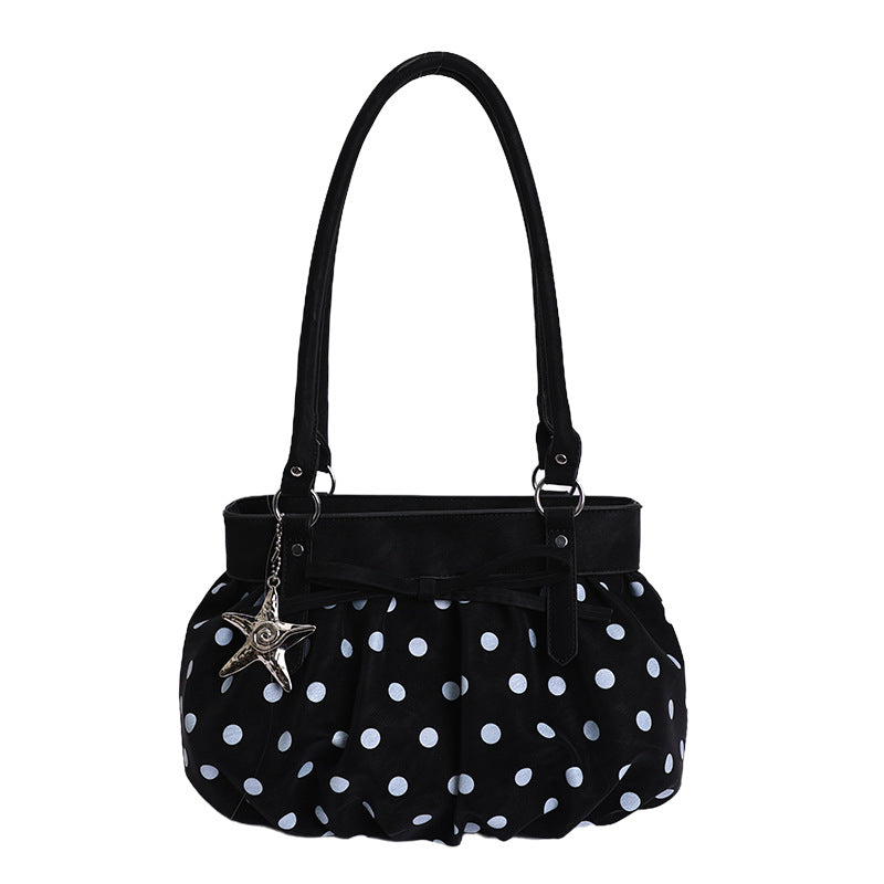 Women's Fresh Bowknot Polka Dot Fashion Underarm Bags