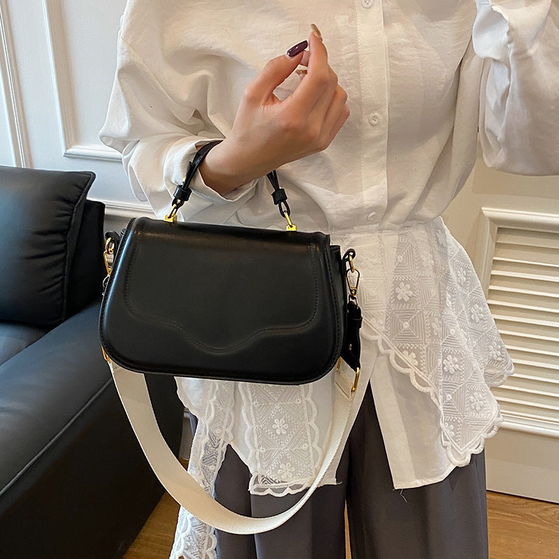 Women's Fashion Winter Simple Wide Strap Advanced Small Square Bag