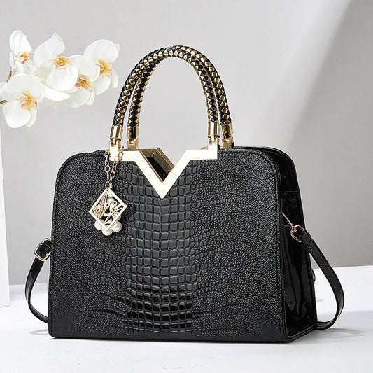 Women's Large Capacity Alligator Print Trendy Fashion Women's Handbag