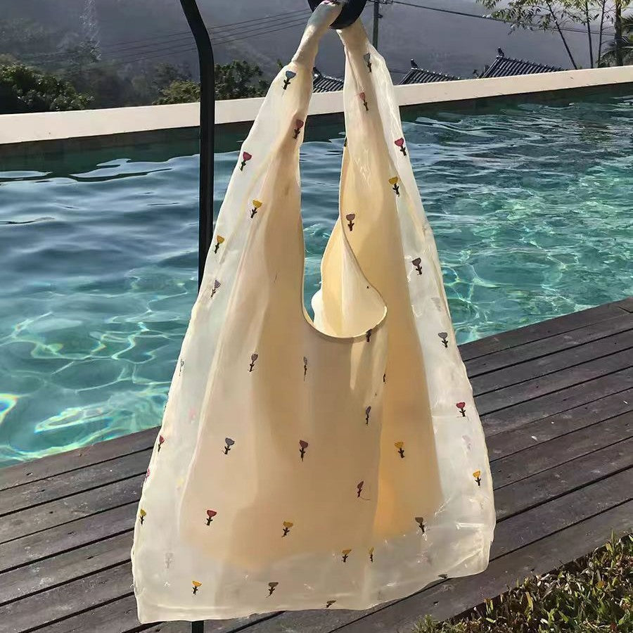 Women's Colorful Yarn Full Open Organza Single Women's Shoulder Bag