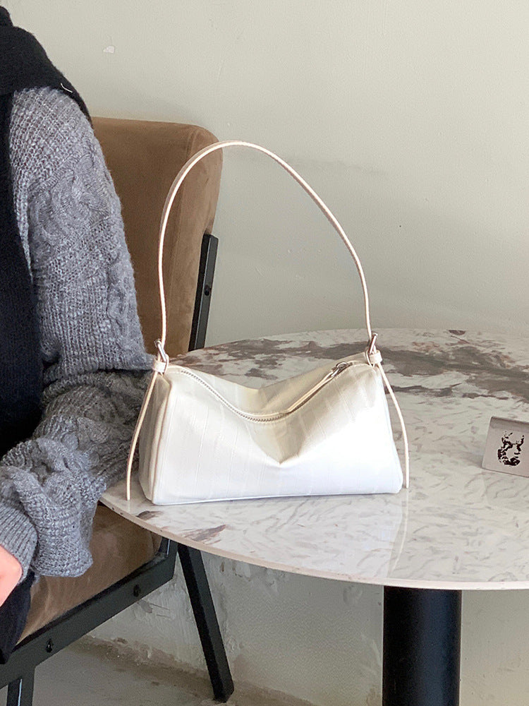 Women's Baguette Niche Eel Pattern Pillow Leather Women's Shoulder Bag