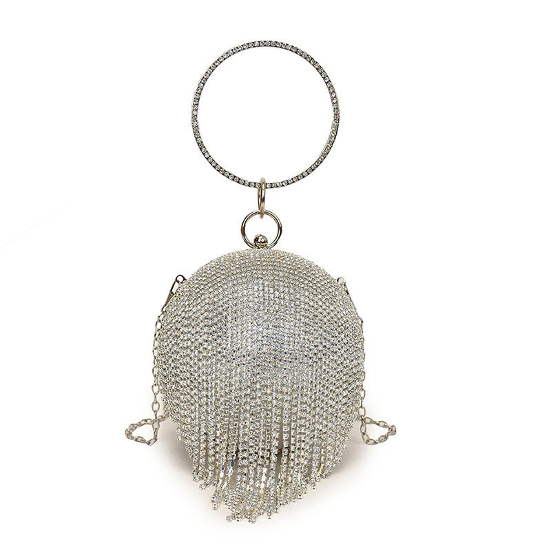 Women's Dinner Party Diamond Clutch Fashion Spherical Women's Shoulder Bag