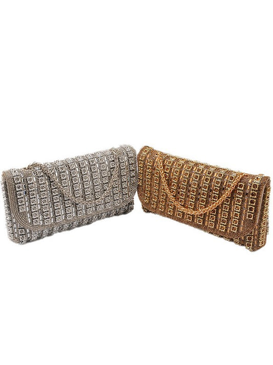 Women's Fashion Party With Diamonds Chain Hand Bags