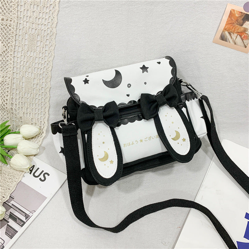 Cute Canvas Female Uniform Versatile Bow Shoulder Bags