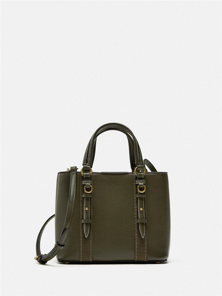 Women's Black Mini City Portable Versatile Double Women's Messenger Bag