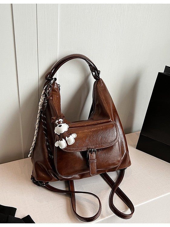 Women's Style Large Capacity Soft Leather Commuter Women's Shoulder Bag