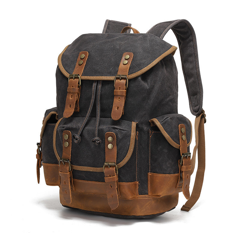 Women's & Men's Gymnastic Valise Waxed Canvas Waterproof Computer Backpacks