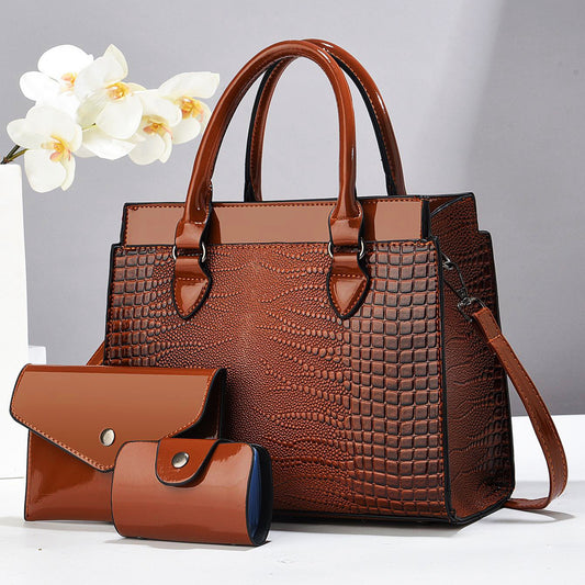 Women's City Alligator Print Mother Three-piece Women's Handbag