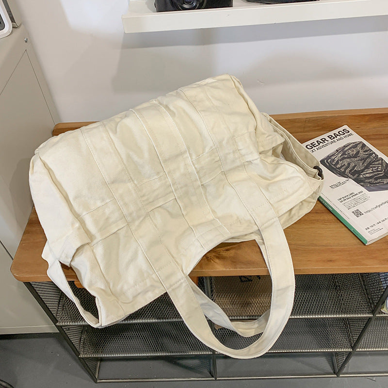 Women's Canvas Large Capacity Simple Commute College For Tote Bag