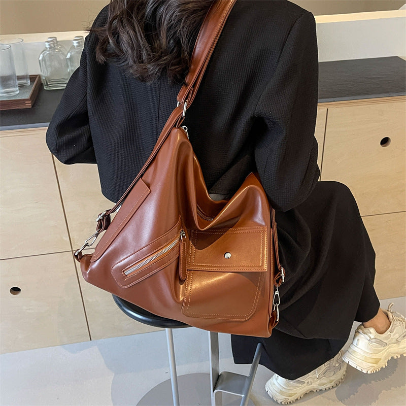 Women's Large Capacity Simple Western Style Trendy Bags
